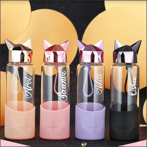 Personalised Borosilicate glass bottle