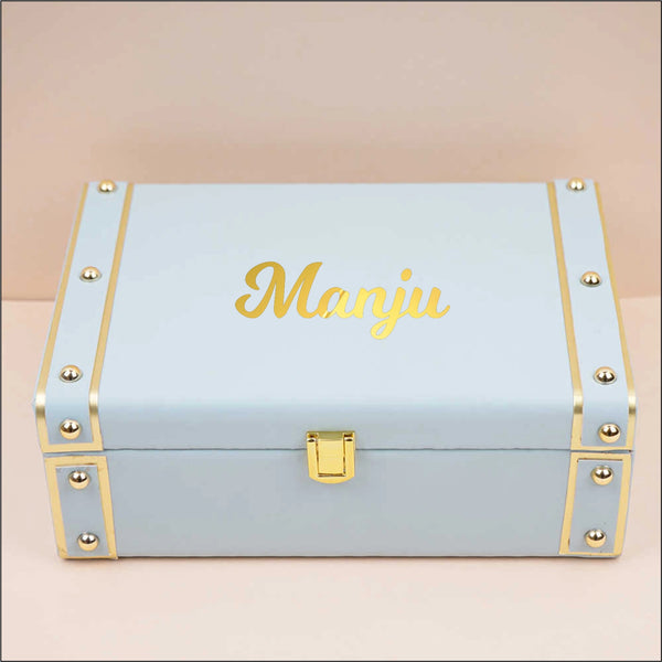 Customized Trunk Box With One Name - Blue