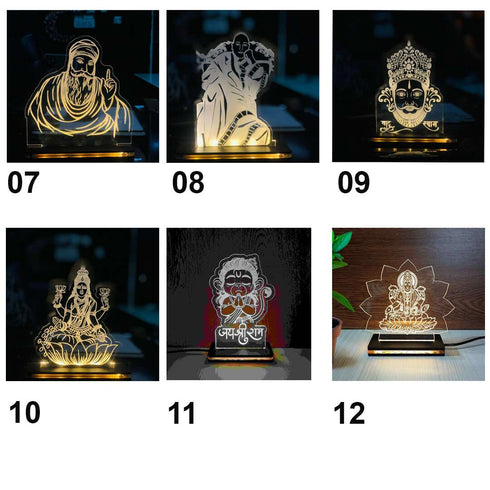 God Theme Led Acrylic Table Frames