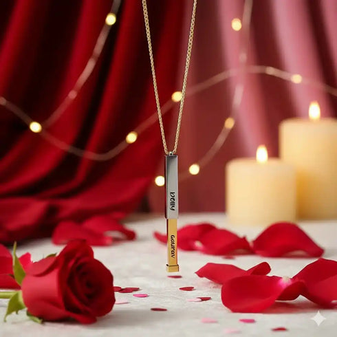 Valentine's Personalized Name Necklace For Couple