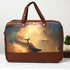 Whale Printed Canvas & PU Laptop Bag Fit 15.6 Inch Laptop