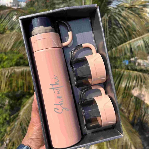 Personalized Alexa Flask Cup Gift Set