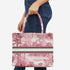 Pink Flower Printed Box Tote Bag - Uncommongifts.in