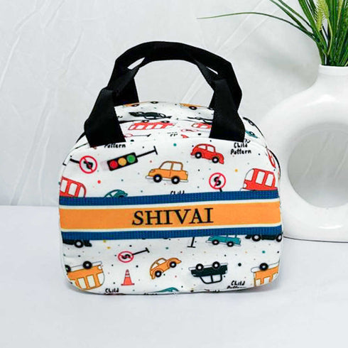 Personalised Cars Printed Kids Bag Pack Combo Gift Set