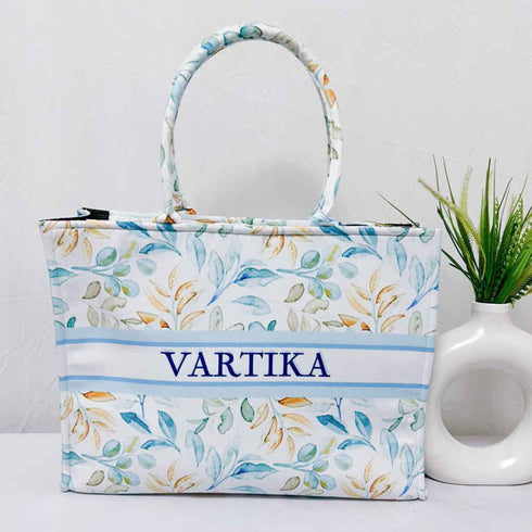 Personalised Leaf's Printed Box Bag Combo Gift Set