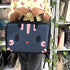 Cat Printed Canvas Laptop Bag Fit 15.6 Inch Laptop