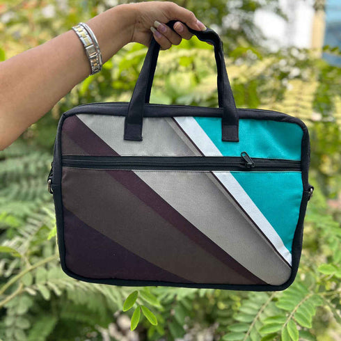 Printed Canvas Laptop Bag Fit 15.6 Inch Laptop