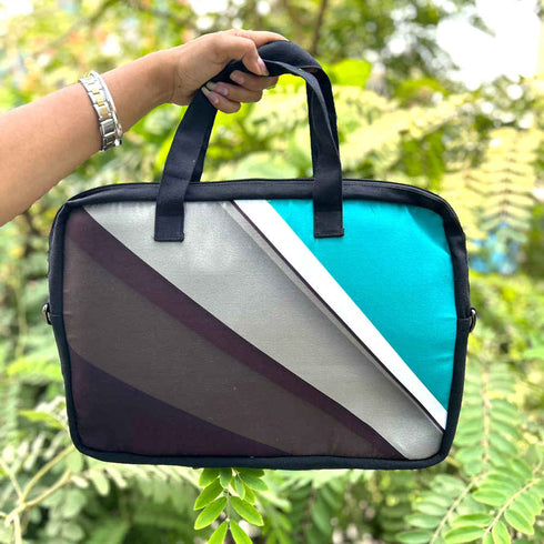 Printed Canvas Laptop Bag Fit 15.6 Inch Laptop