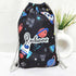 Personalized Space Drawstring Bag with Pencil Pouch Combo for Kids