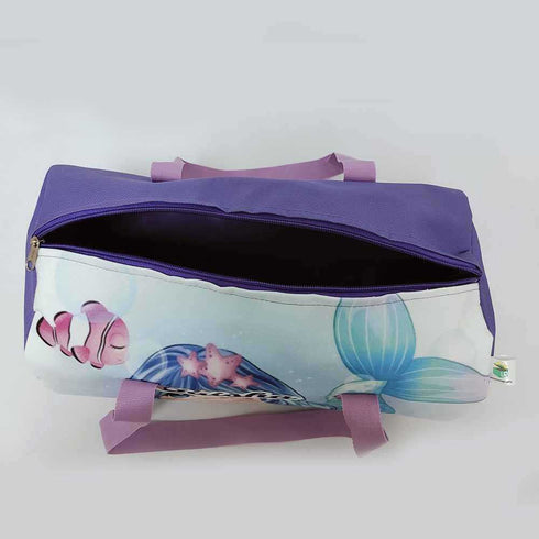 Personalised Little Mermaid Printed Kids Duffle Bag