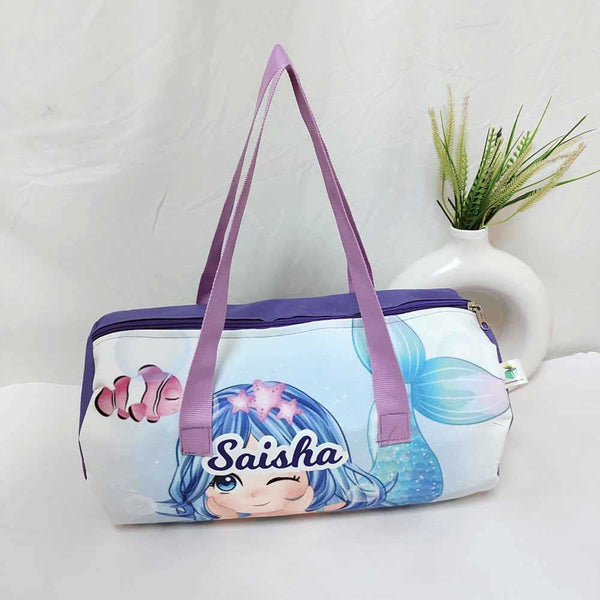 Personalised Little Mermaid Printed Kids Duffle Bag