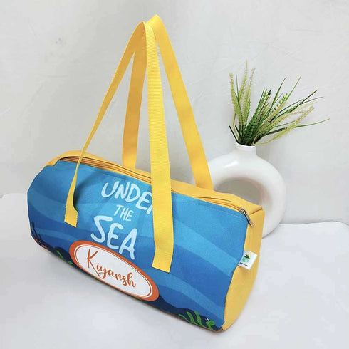 Personalised Sea Printed Kids Duffle Bag