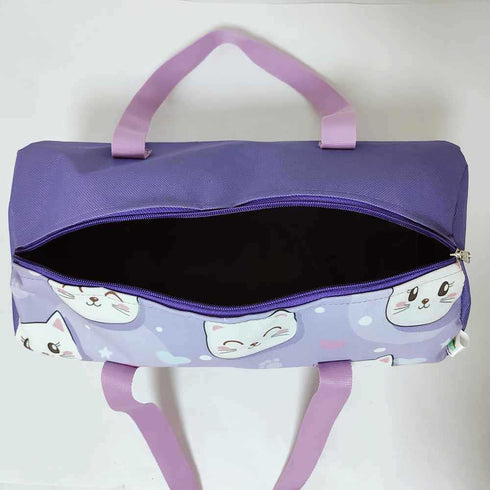 Personalised Cat Faces Printed Kids Duffle Bag