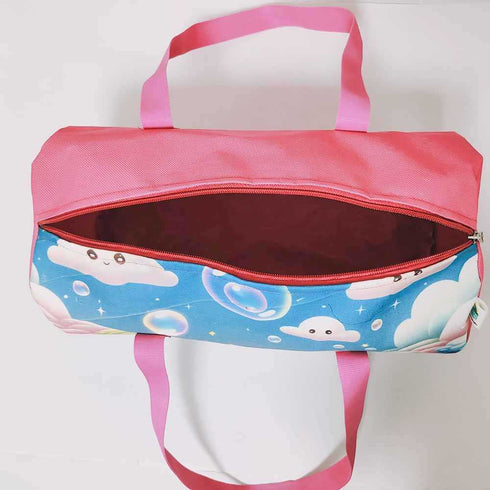 Personalised Clouds Printed Kids Duffle Bag