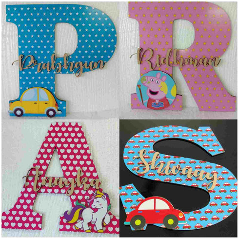 Personalised MDF Kids Name Plate