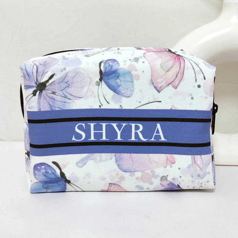Personalised Butterflies Printed Kids Box Pouch