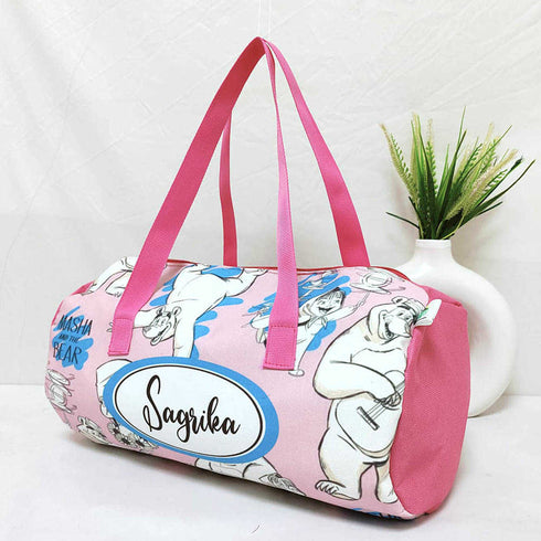 Personalised Bear Printed Kids Duffle Bag