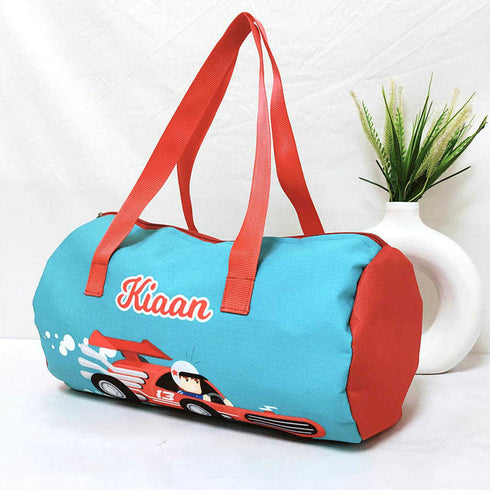 Personalised Car Printed Kids Duffle Bag