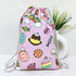 Personalised Donut Printed Kids Drawstring Bag