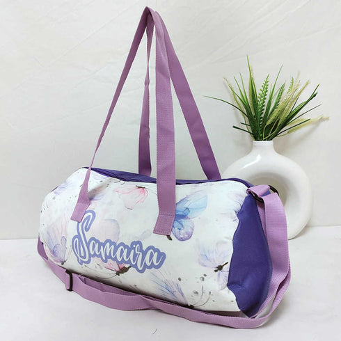 Personalised Butterflies Printed Kids Sling Duffle Bag