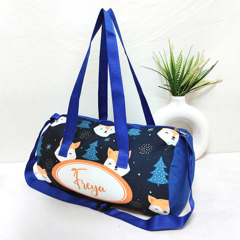 Personalised Fox Printed Kids Sling Swimming Duffle Bag