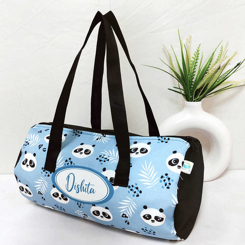 Personalised Panda Printed Kids Swimming Duffle Bag