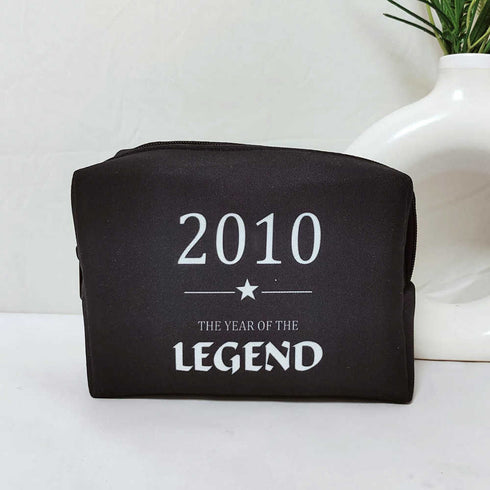 Personalised Black Printed Box Pouch