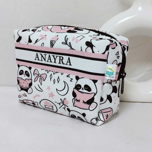Personalised Panda Printed Kids Box Pouch