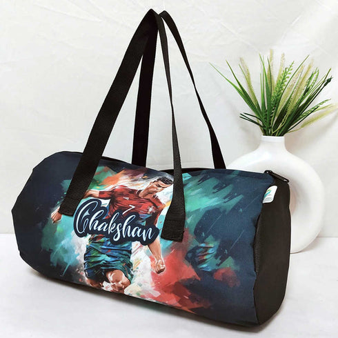 Personalised Football Printed Kids Swimming Duffle Bag