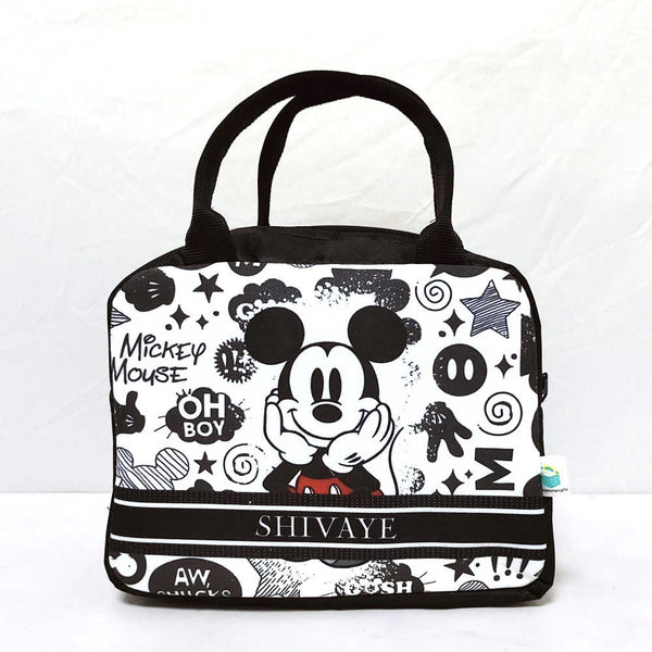 Personalised Cartoon Printed Kids Lunch Bag With Handle