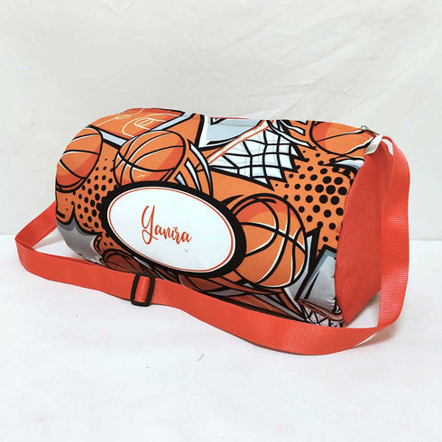Personalised Basketball Printed Kids Sling Duffle Bag