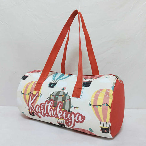 Personalised Air Balloon Printed Kids Swimming Duffle Bag