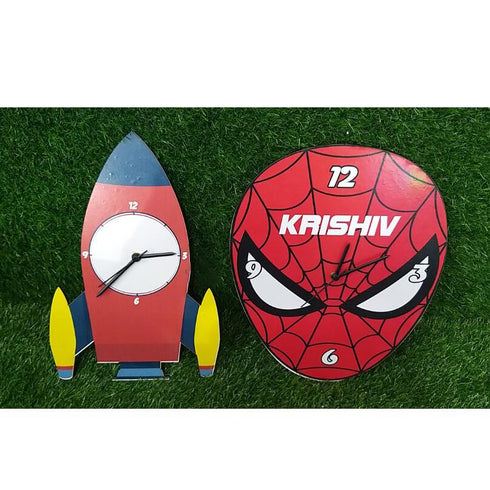 Personalized Cartoon Wall Clock for Kids