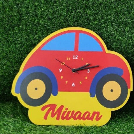 Personalized Cartoon Wall Clock for Kids