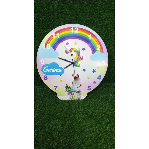 Personalized Cartoon Wall Clock for Kids