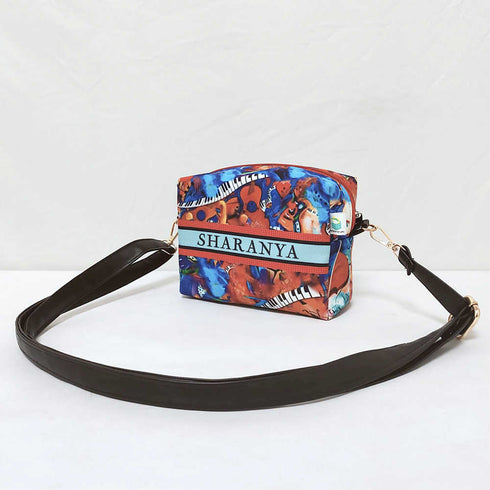 Personalised Guitar Printed Kids Sling Bag