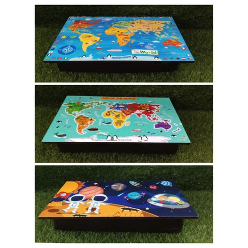 Personalised Wooden Table and Lap Cushions