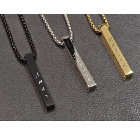 Personalised Cuboid Neck Chain