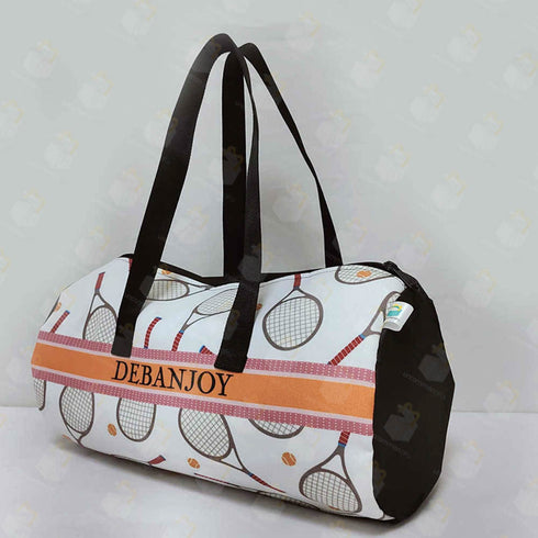 Personalised Rackets Balls Printed Kids Swimming Duffle Bag
