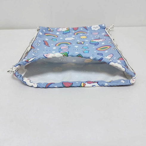 Personalised Rainbow Printed Kids Drawstring Bag