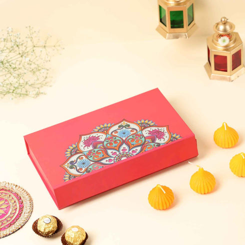 Personalized Gold flake Pen & Keychain Diwali Gift Hamper
