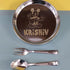 Personalised Nashta Plate Set Stainless Steel Material