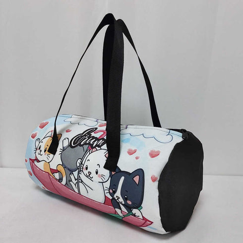 Personalised Cats Printed Kids Swimming Duffle Bag