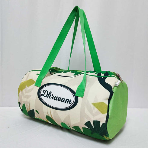 Personalised Leaf's Printed Kids Swimming Duffle Bag