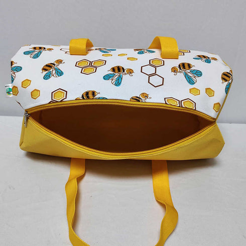 Personalised Honey Bee Printed Kids Swimming Duffle Bag