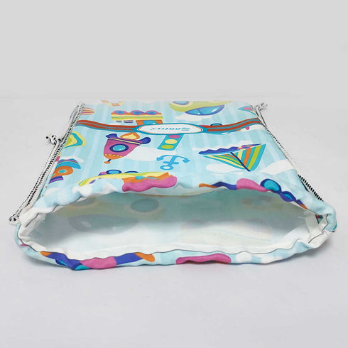 Personalised Car Printed Kids Drawstring Bag