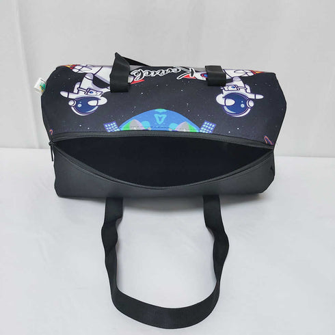 Personalised Space Printed Kids Swimming Duffle Bag