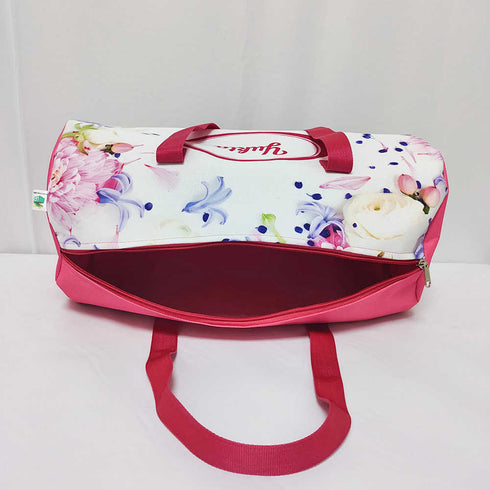 Personalised Floral Printed Kids Swimming Duffle Bag