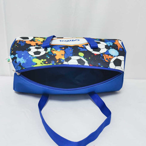 Personalised Football Printed Kids Swimming Duffle Bag
