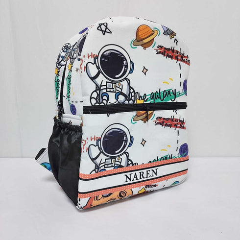 Personalised Space Printed Kids Bag Pack